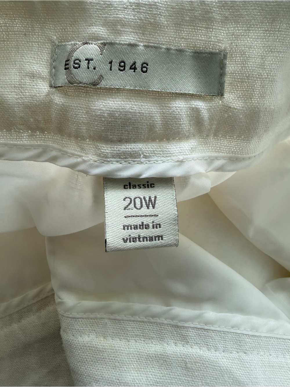 NWT Crisp Ivory Lined Linen Wide Leg Pants - Picture 3 of 12